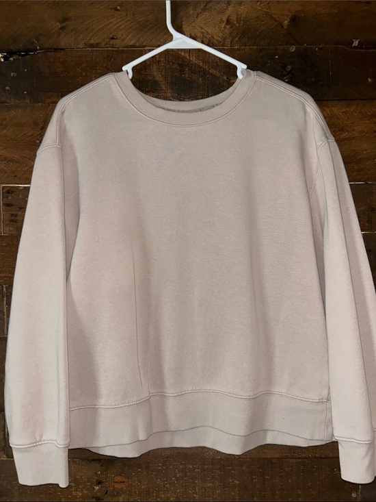 Sweaters - Women's Crewneck Sweatshirt - Soft Light Beige